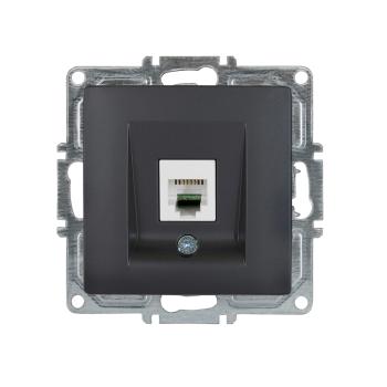 Gunsan Visage Telefon Steckdose 1-fach CAT3 Dunkelsilber